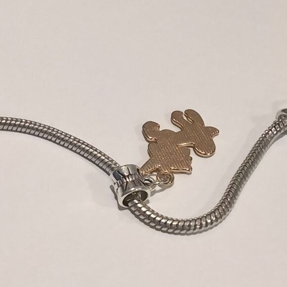 Silver Gold Rainbow‎ Unicorn Enamel Dangle Charm for Pandora Style Bracelet - Picture 4 of 4